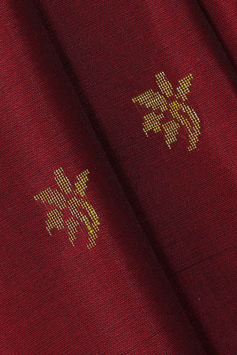 Image of Dark Red Silk Saree